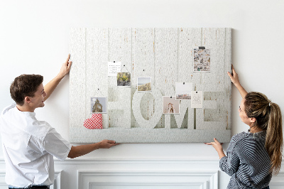 Cork memo board Home word