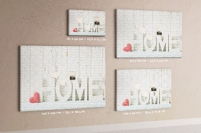 Cork memo board Home word