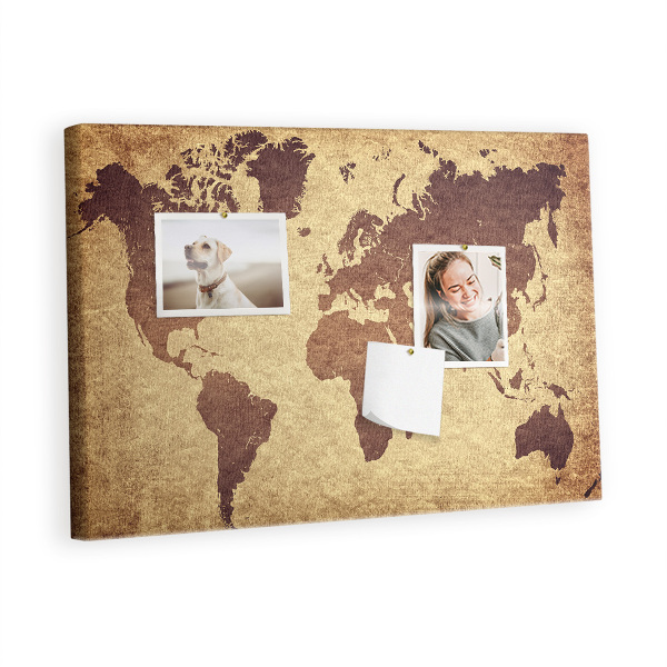 Pin board Old world map