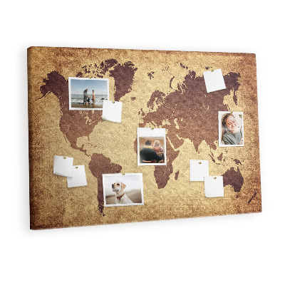 Pin board Old world map