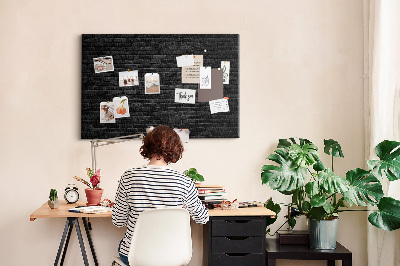 Pin board Dark brick wall