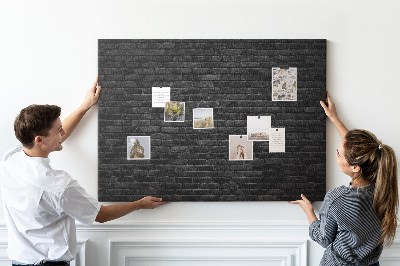 Pin board Dark brick wall