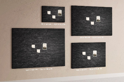 Pin board Dark brick wall