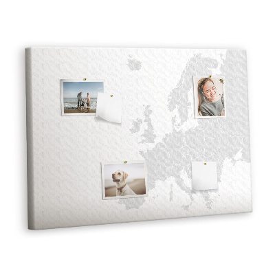 Pin board Europe map