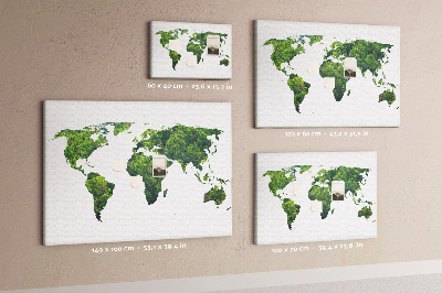 Pin board Ecology world map