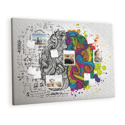 Pin board Human brain abstract