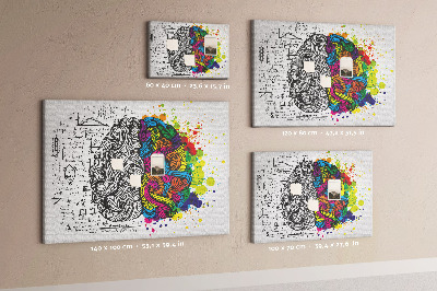 Pin board Human brain abstract