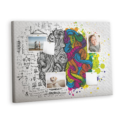 Pin board Human brain abstract