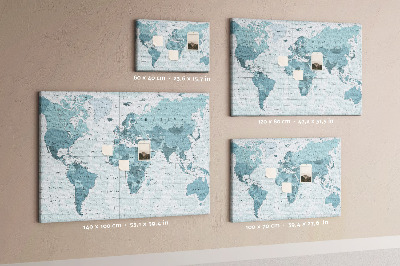 Pin board Mapa świata