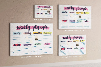 Decorative corkboard Hand-write planner