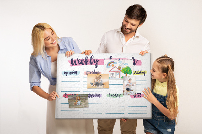 Decorative corkboard Hand-write planner