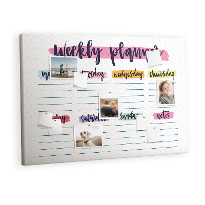 Decorative corkboard Hand-write planner