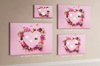 Pin board Flowers heart