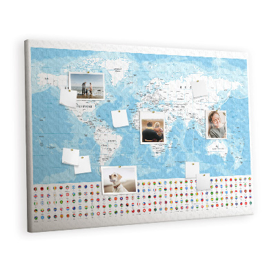 Pin board Map illustration