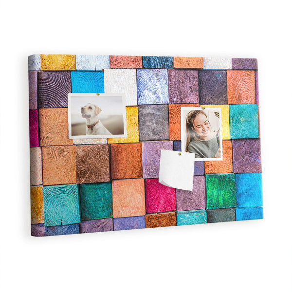 Pin board Wood art cubes