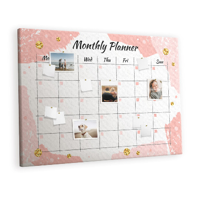 Pin board Monthly schedule