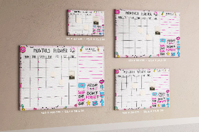 Pin board Girl monthly planner