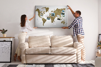 Pin board World map