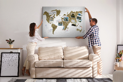 Pin board World map