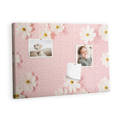 Pin board Daisy chamomile flowers