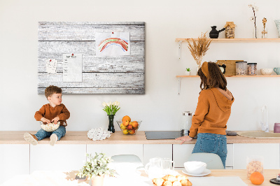 Pin board Colored wood planks