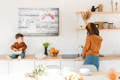 Pin board Colored wood planks