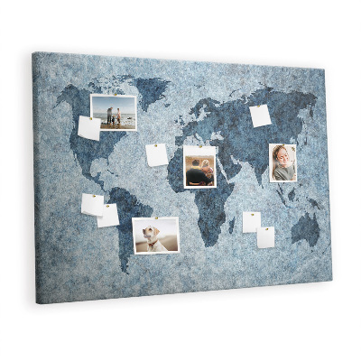 Pin board Painted world map