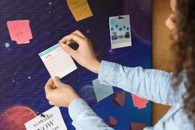 Memo cork board Planets and space