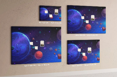 Memo cork board Planets and space