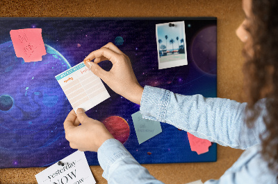 Memo cork board Planets and space