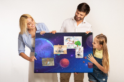 Memo cork board Planets and space