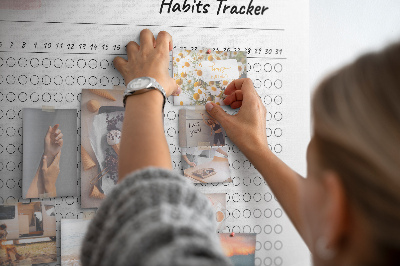 Memo cork board Habits Tracker