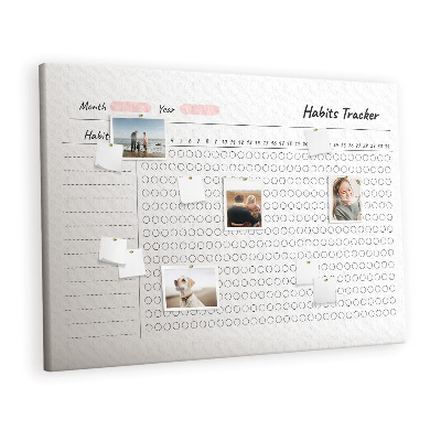 Memo cork board Habits Tracker