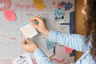 Memo cork board Modernistic planner