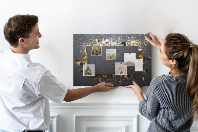 Decorative corkboard Gold confetti