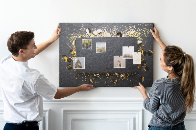 Decorative corkboard Gold confetti