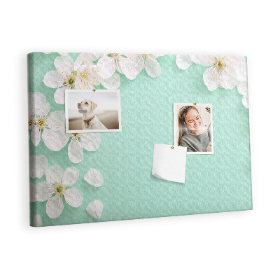 Decorative corkboard Blooming flowers