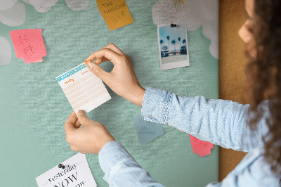 Decorative corkboard Blooming flowers