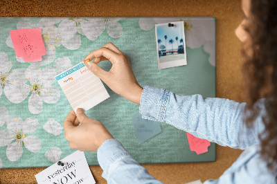 Decorative corkboard Blooming flowers