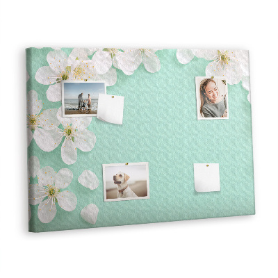 Decorative corkboard Blooming flowers