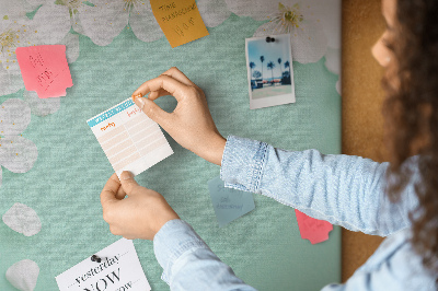 Decorative corkboard Blooming flowers