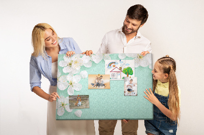 Decorative corkboard Blooming flowers