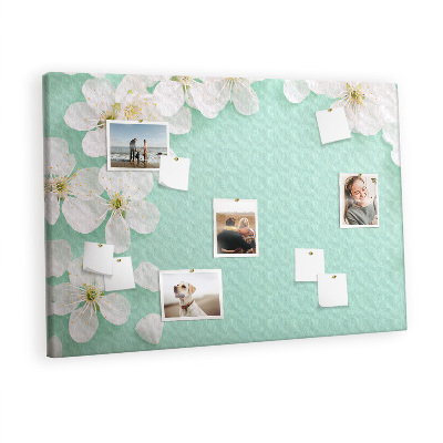 Decorative corkboard Blooming flowers