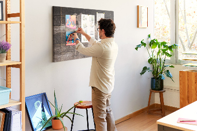 Cork board Map on old wood