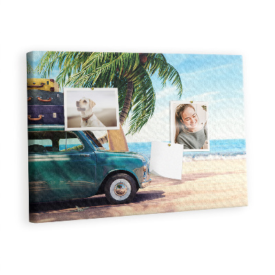 Cork board Holiday beach