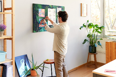 Cork board Exotic leaves