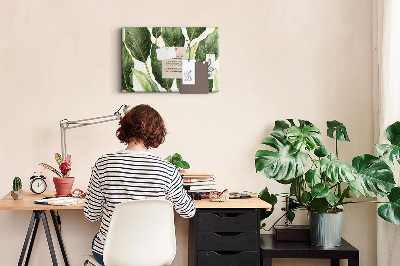 Cork board Palm leaves