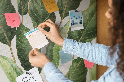 Cork board Palm leaves