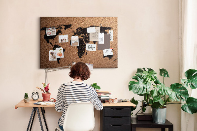 Cork board Map of the world