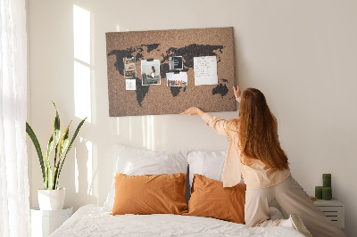 Cork board Map of the world